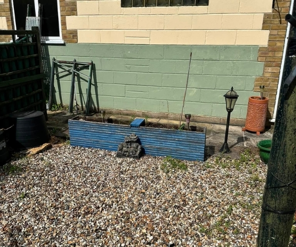 Clean and tidy gravel garden after Morris Movers removed unwanted items and completed a garden clearance in Thanet.